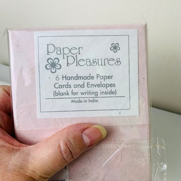 Handmade Floral Paper Stationery Note Cards 4 Sets of 10 Eco-Friendly - Picture 8 of 13